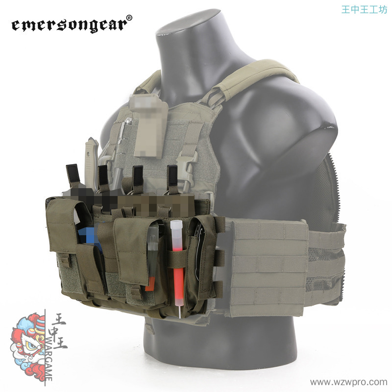 爱默生Emersongear背心面板MF风格四代5.56夹套1英寸插扣胸挂面板EM7363