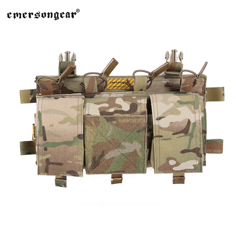 Emersongear 肚兜MF风格四联5.56胸挂战术背心面板1inch插扣EM7367