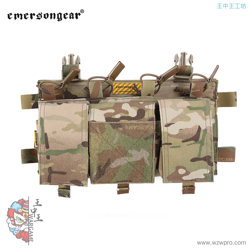 Emersongear 肚兜MF风格四联5.56胸挂战术背心面板1inch插扣EM7367
