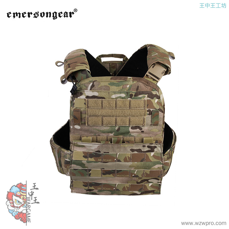 爱默生EmersonGear战术快拆无插板 多功能CP风格AVS重装molle背心EM7397