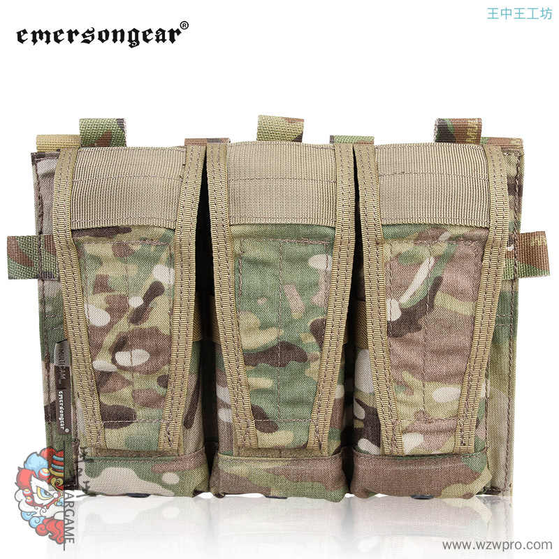 爱默生EMERSON战术夹套匣包CP风格AVS战术背心专用3联夹套袋EM9030