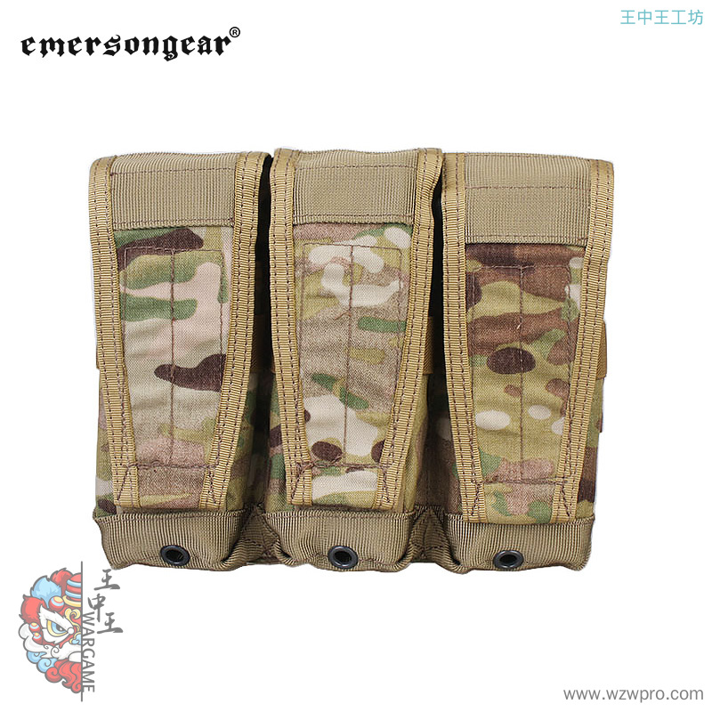 爱默生emersongear 军迷户外装备CP风格提拉式三联夹套袋战术配件 EM6365