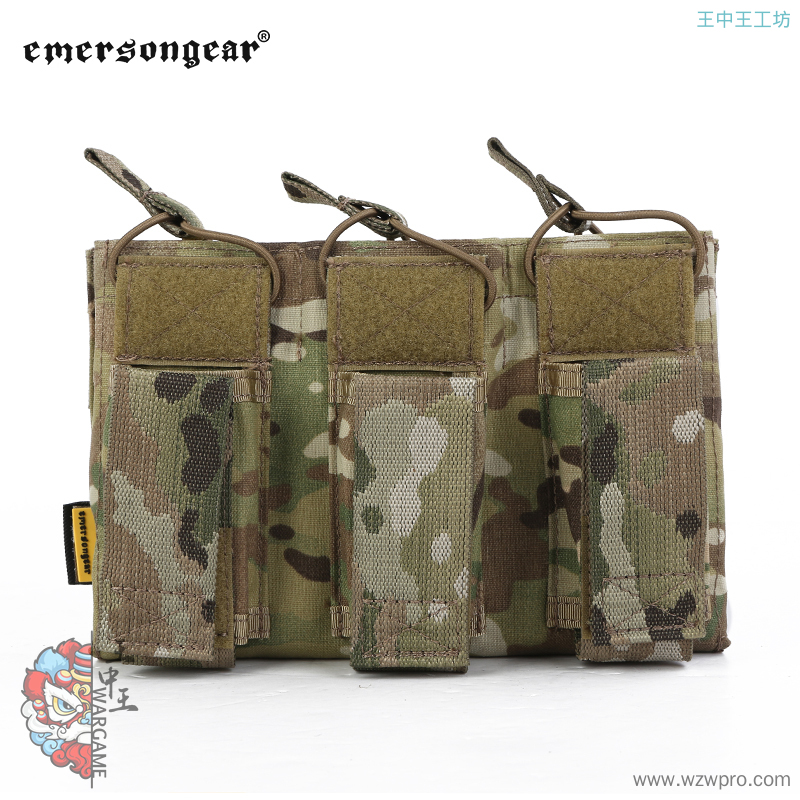 爱默生 背心附件包三联夹带 5.56上开式&amp;amp;amp;手仓3联夹套袋EM6363